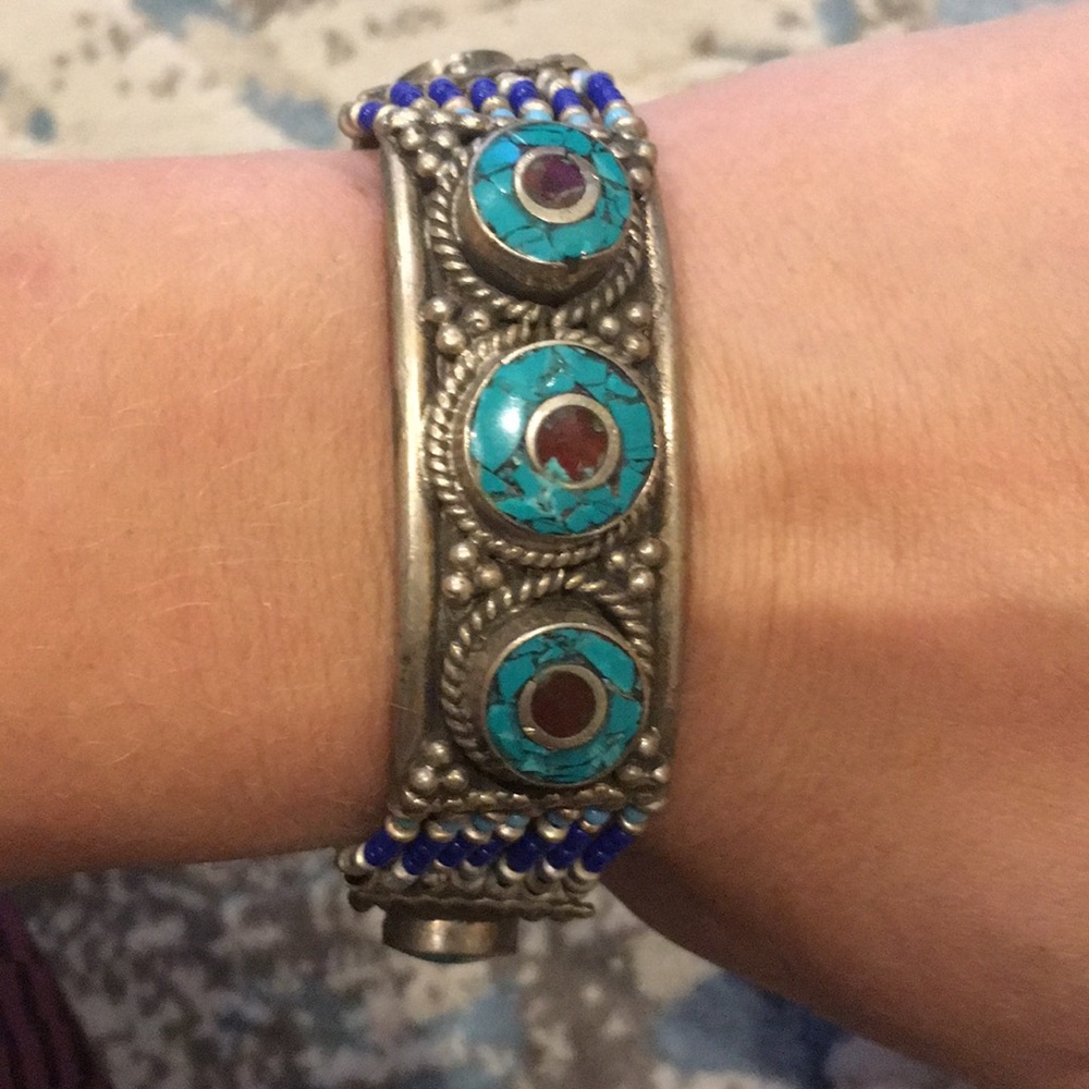 HANDMADE SILVER/TURQUOISE BRACELET